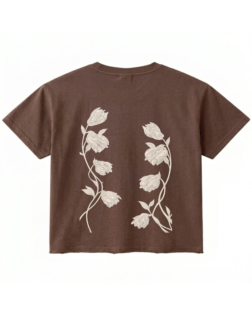 Brown Boxy Fit T-shirt Back Design