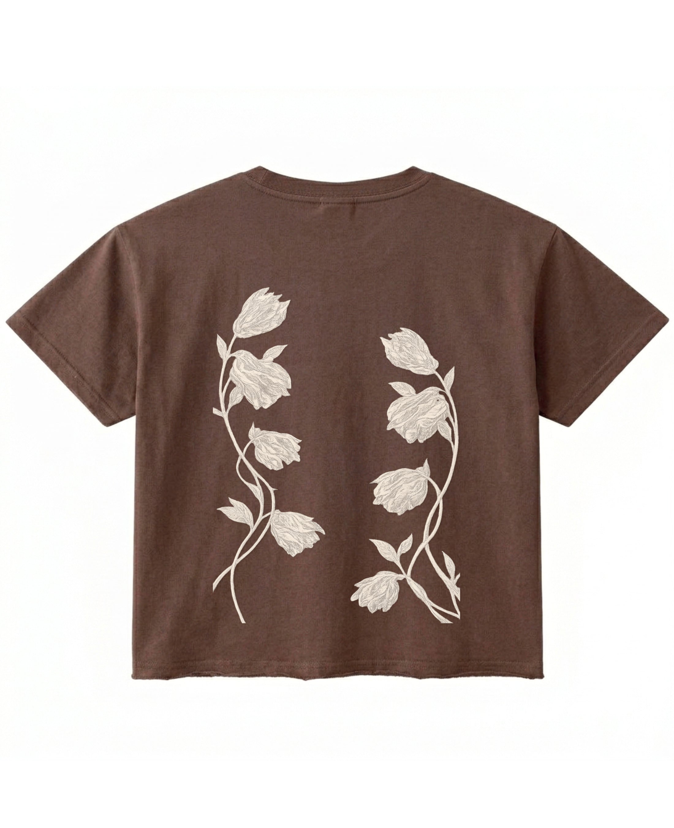 Brown Boxy Fit T-shirt Back Design
