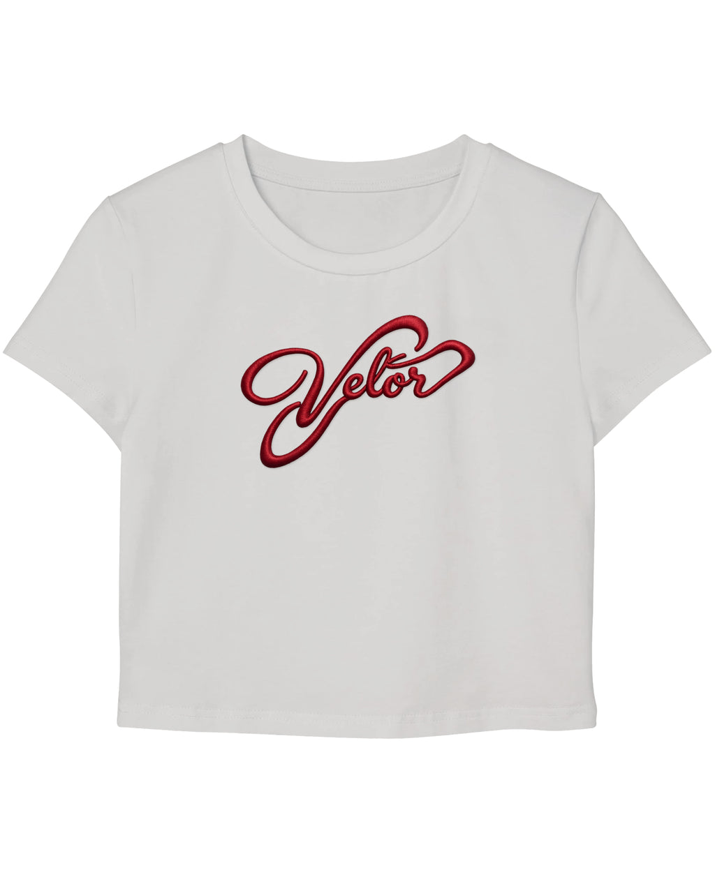 White Baby Tee Front Design