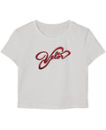 White Baby Tee Front Design