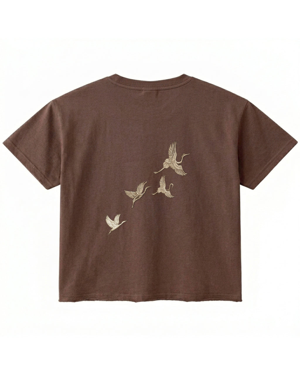 Brown Boxy Fit T-shirt Back Design